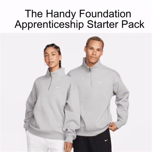 HANDY FOUNDATION on Instagram: "Handy Foundation apprentices don’t do Nike Tech or coffee. We do quarter zips and matcha 🍵. Are you ready to upgrade in life? Fill out our interest form at the link in bio to stay up to date about upcoming opportunities! #handyfoundation #thehandyfoundation #quarterzip #matcha"