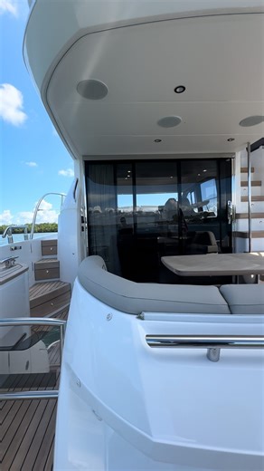IN STOCK | 2025 Princess Yachts International F50 Now available! This F50 will come with updated hull side windows as well as many more tastefully added options including the Princess Allure package, Seakeeper 6 Gyro, Clearline systems and full upgraded Garmin Electronics package. The F50 features a sophisticated standard of refinement with contemporary finishes and handcrafted elements throughout. The sociable cockpit leads through to the main saloon, with open galley aft and large U-shaped sof