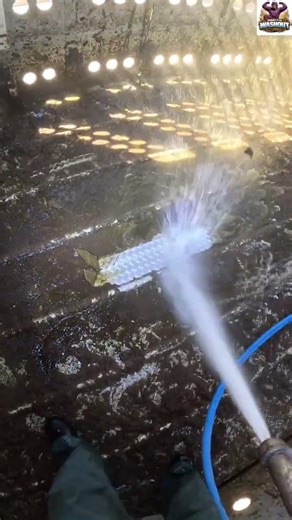 This trailer thought it was sneaky hiding all that stuck poo. #pressurewashing #cattle #trucking