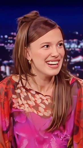 Millie bobby brown In To Night Show😍 #shorts #strangerthings #trending
