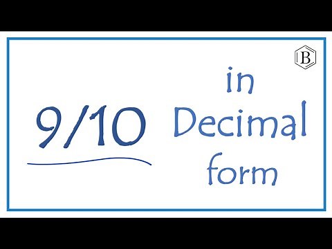 9/10 as a Decimal
