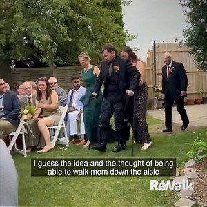 165 reactions · 24 shares | An amazing moment when ReWalker Joe C. Reiter walks down the aisle alongside his mother at his wedding. Congratulations, Joe and we look forward to watching you walk through your next big life moment. | ReWalk Personal Exoskeleton | Facebook