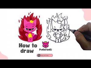 How to draw Angry Pinkfong | Pinkfong