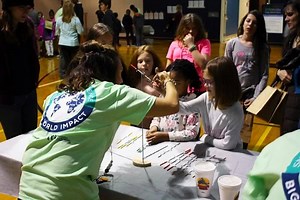 Royal Elementary School students and their families attended STEMville Family Science Night on Thursday, December 5th at RES. Teachers, high school students and other "scientists" volunteered their time to help explain some science, technology, engineering and math lessons in a fun and interactive way. The event was sponsored by UNC Morehead Planetarium and Science Center, Novozymes and Franklin County Schools. | Franklin County Schools