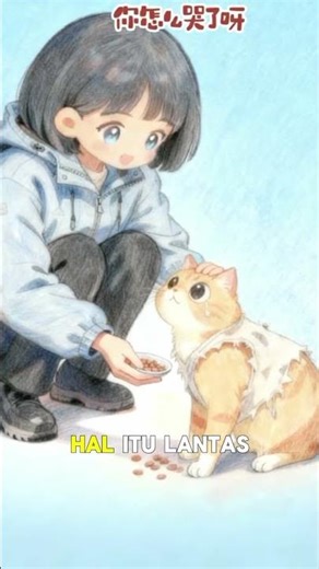 a piece of bread for a street cat #passinghome #cat #mustgohome #streetcat