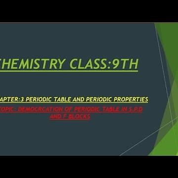 demarcation of periodic table in s p d and f blocks