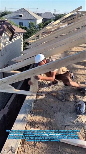 Perfect Roof Rafter Installation | Fast & Accurate Carpentry Skills #Roofing #Woodworking