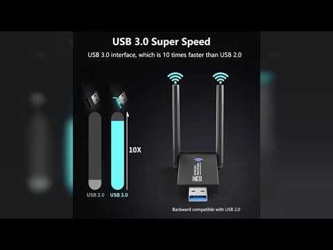 Review: 1300Mbps Wireless WiFi Adapter, USB3.0 WiFi Dongle 2.4G/5G 802.11AC Network Adapter Re...