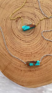 Turquoise Bronzite Pendant Necklace, Turquoise Layering Necklace, Birthday Gift, Birthstone Necklace, Dainty Necklace, Gemstone Necklace - Etsy