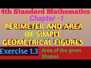 4th std Mathematics Part-1 | Chapter-1 PERIMETER AND AREA OF SIMPLE GEOMETRICAL FIGURES Exercise 1.3