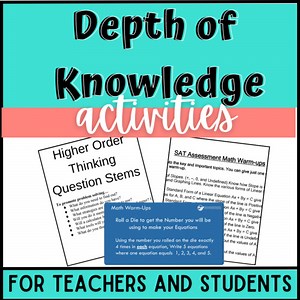 Depth of Knowledge (DOK) Math Activities