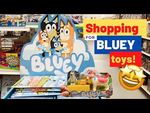 SHOPPING for BLUEY TOYS, books & crafts | Shopping With Bunya Toy Town! | Disney Jr | ABC Kids