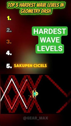 TOP 5 HARDEST WAVE LEVELS IN GEOMETRY DASH