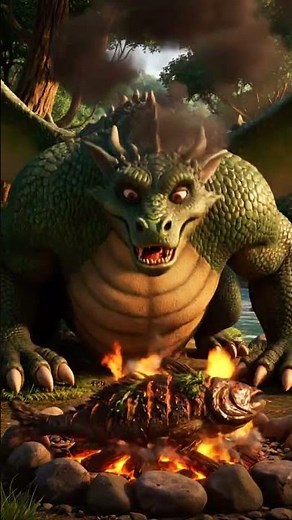 Dragon Scared by Raccoon Prank and Accidentally Burns His Own Food | Nebula Shots