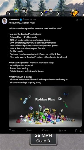 Roblox is replacing Premium with Roblox Plus... #Roblox #News