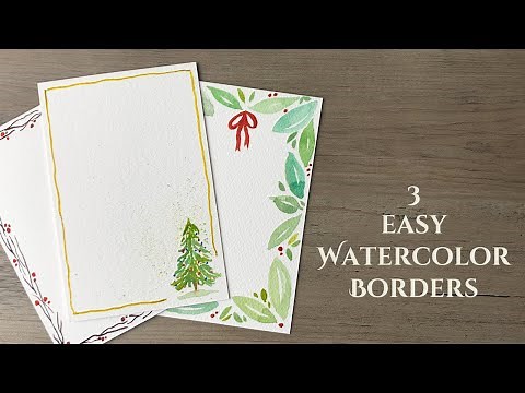 Easy Watercolor Christmas Card Borders - 3 Beginner-Friendly Designs