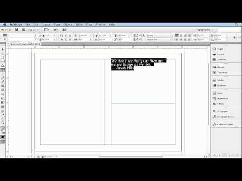 Adobe Indesign Tutorial 7 - Changing Text Color and Paragraph Settings