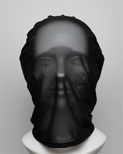 Single Layer Mesh Ski Mask- Black Concealment Veil, Avant Garde Anonymous Mask - Etsy