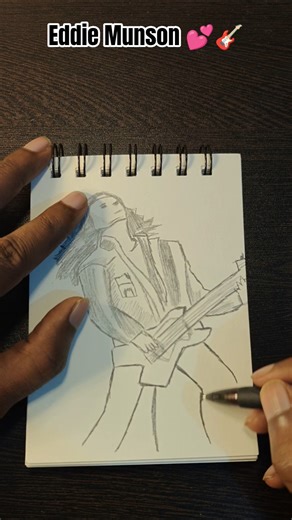 Eddie munson guitar drawing #strangerthings #viral #eddiemunson #hellfireclub #shorts