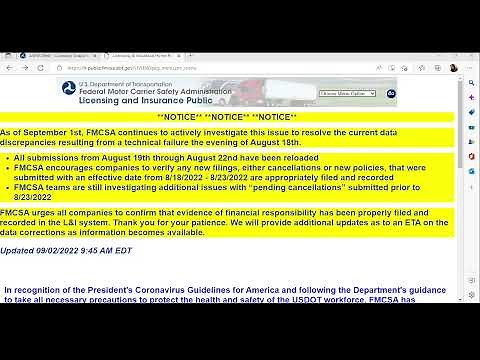 Find Carriers FAST! (Using the FMCSA website)