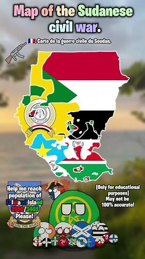 Map of the Sudanese civil war. #map #sudan