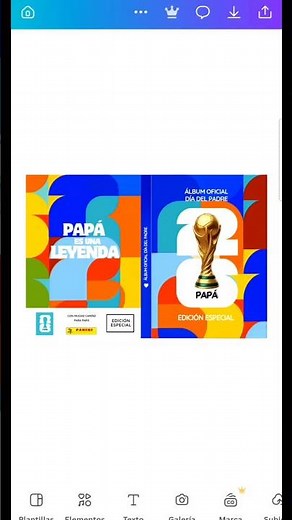 Editable World Cup album template for Father's Day on Canva #2026worldcup #fathersday #worldcupalbum