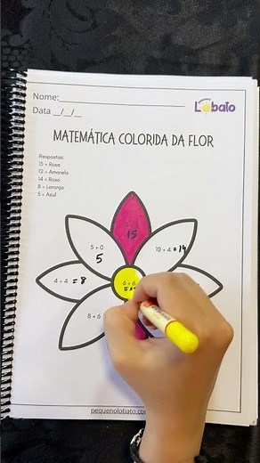 Atividade lúdica de matemática dos números com adição e subtração com pintura | Pequeno Lobato