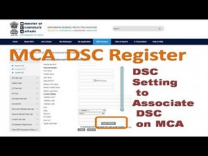 Associate DSC on MCA {[MCA में DSC कैसे रजिसकरें ]} {|DSC Setting for Associate DSC on MCA Portal}