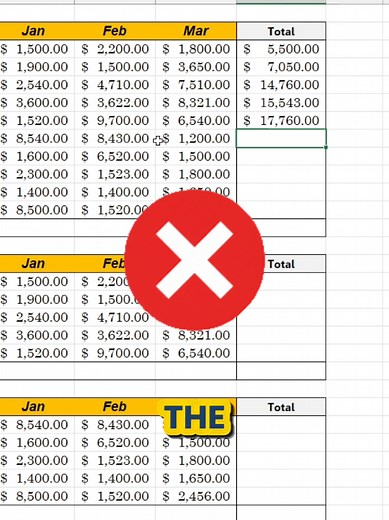 How to autosum with alt = in Excel. #excel #exceltricks #exceltips #excel_learning #excelpro