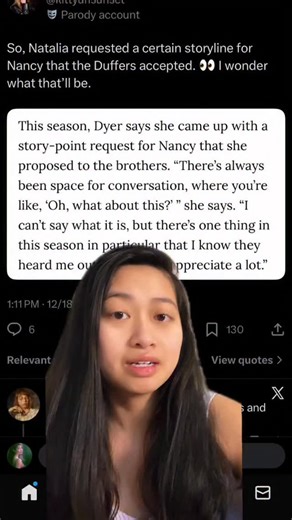 stranger things thoughts and theories! natalia requested a storyline for nancy that the differ brothers accepted and people are wondering what it could be! a lot of folks think eleven is going to leave with kali at the end of the season, and people are interpreting the duffers putting will in between two funko pops as a hint could mean that he is the bridge between the two worlds. these are all theories!!! #strangerthings #eleven #nancywheeler #willbyers #show | Christine Nguyen