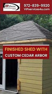 Finished Shed + Custom Cedar Arbor | Dallas, TX ADU Build | VIP Services 4U