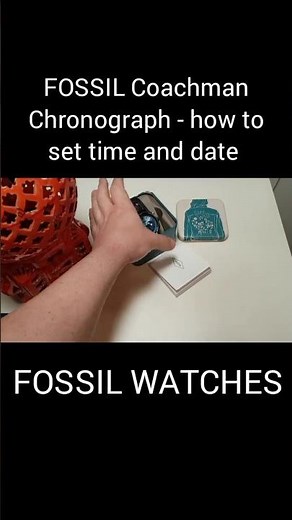 FOSSIL Coachman Chronograph - how to set time and date - Video tutorial. follow related video