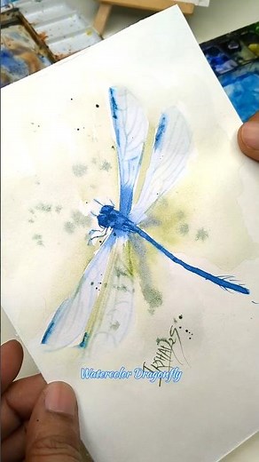 How to Paint Watercolour Dragonfly with Ease | Watercolor Tips #watercolor #painting #dragonfly #art