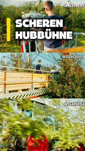 Scherenhubbühne für Obstbau – gezogen, Tandem, hydraulisch ausziehbare Podeste | agrospar.de
