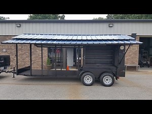 Mobile Kitchen BBQ Grill Smoker Cooker Food Truck Catering Concession Trailer