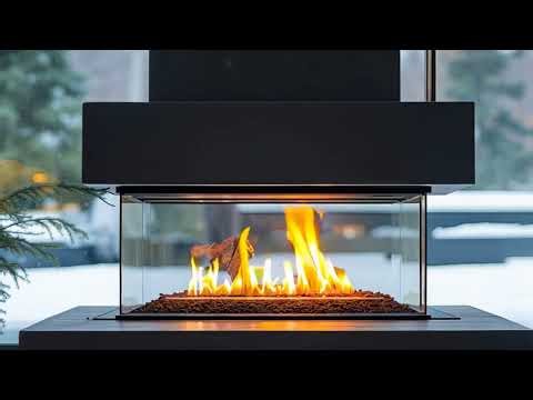 Cheminée Moderne 4K 🔥 Feu Relaxant & Ambiance Cocooning | @music_déco