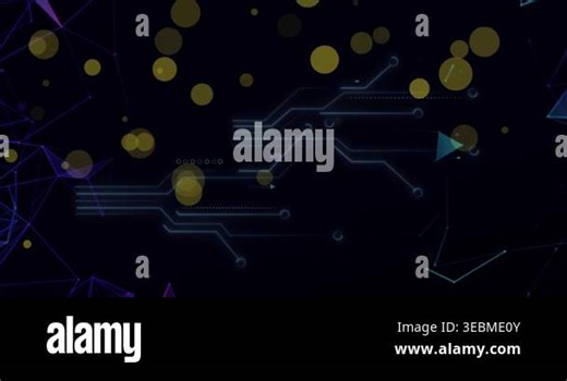 Composition of network of digital icons over computer circuit board. Global science networks technology and connections concept digitally generated video Stock Video Footage - Alamy
