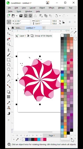 Create a Beautiful Flower in CorelDRAW 🌸 | Easy Design Trick (Shorts)