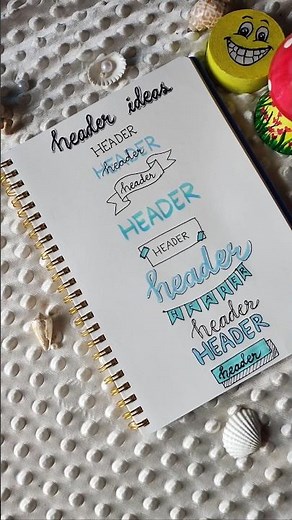 Aesthetic header writing styles 🎀🎀 Part -2💙 #shorts