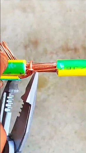 Pliers twist copper, connection holds tight