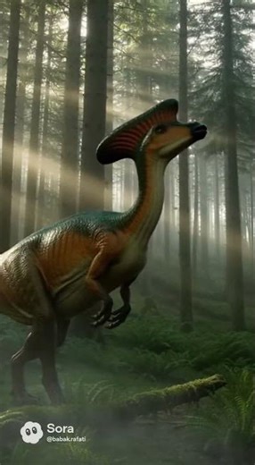Corythosaurus Roars in a Misty Forest | Ultra Realistic Dinosaur Call