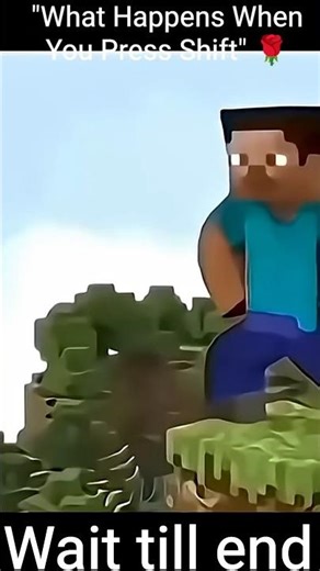 "What Happens When You Press Shift ?!" #minecraft #minecraftmemes