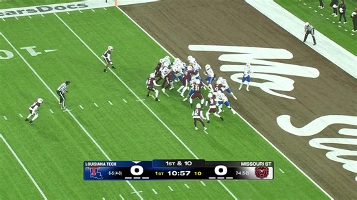 98 YARDS TO THE 🏠‼️ Andrew Burnette shows off his speed with the second-longest rush in program history and scores on Tech's first play from scrimmage #BarkLouder | Louisiana Tech Football