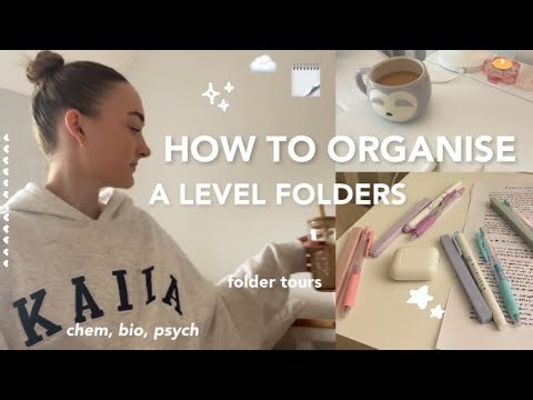 HOW IM ORGANISING FOR ALEVELS | tips and folder tours ˚ ༘♡