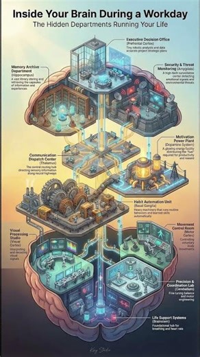 Inside Your Brain During a Workday: Discover the Departments Running Your Mind 🧠