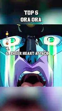 TOP 5 ORA ORA PART 2 🔥 | #shorts #anime #jjba