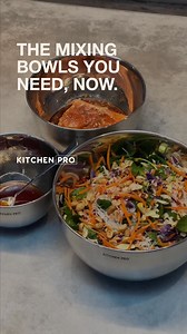 2.6K views | Prep like a pro with this set of three stainless steel mixing bowls - perfect for mixing batter, tossing salad ingredients or making sauces and marinades. Each bowl also comes with an airtight, clear plastic lid to keep ingredients fresh when storing. Shop the Kitchen Pro Mixwell range in store or online at Kitchen Warehouse. | Kitchen Warehouse | Facebook