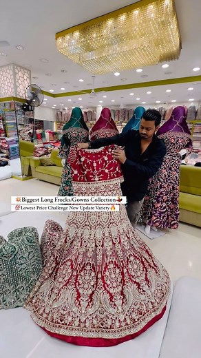 Biggest Long Gowns/Frocks Collection Complete Shaadi Ki Shopping Lowest Price Challenge Visit Now 8106428392 #saazdesignerhafezbabanagar #saazdesigner #offer | Saaz Designers