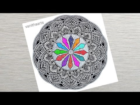 Spirograph Mandala Art Step-by-Step Tutorial | Geometric Mandala Art #mandala #vanithaarts #doodle