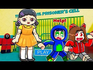 Escaping SQUID GAME PRISON in Roblox!!